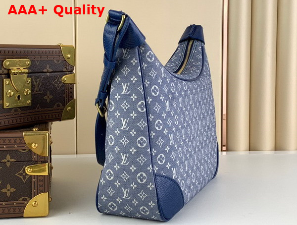 Louis Vuitton Boulogne Handbag in Blue Monogram Jacquard Denim Replica