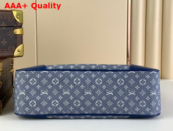 Louis Vuitton Boulogne Handbag in Blue Monogram Jacquard Denim Replica