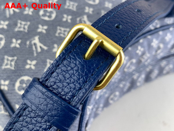 Louis Vuitton Boulogne Handbag in Blue Monogram Jacquard Denim Replica