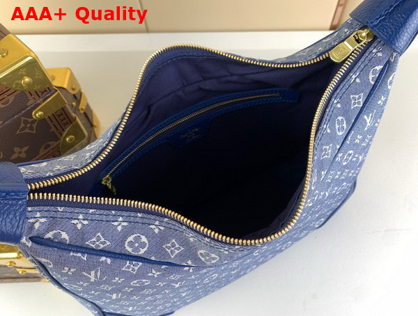 Louis Vuitton Boulogne Handbag in Blue Monogram Jacquard Denim Replica