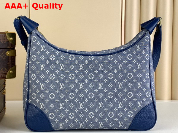 Louis Vuitton Boulogne Handbag in Blue Monogram Jacquard Denim Replica