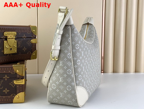 Louis Vuitton Boulogne Handbag in Grey Monogram Jacquard Denim Replica