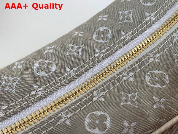 Louis Vuitton Boulogne Handbag in Grey Monogram Jacquard Denim Replica