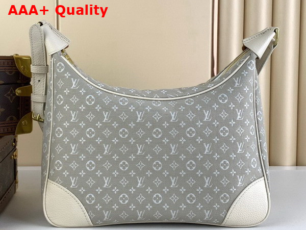 Louis Vuitton Boulogne Handbag in Grey Monogram Jacquard Denim Replica