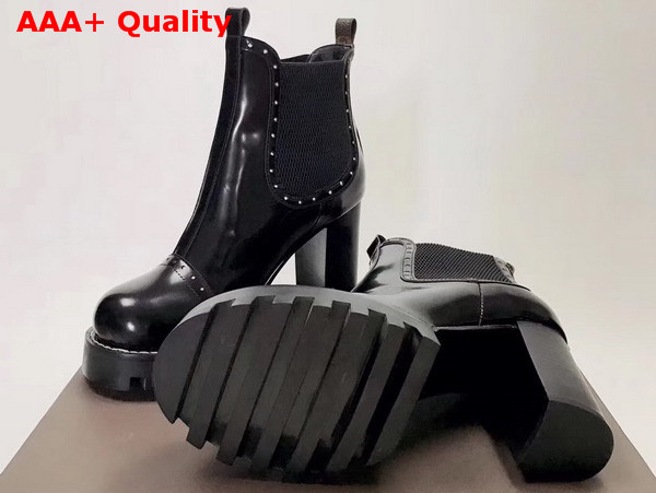 Louis Vuitton Boyish Ankle Boot in Black Glazed Calf Leather Replica