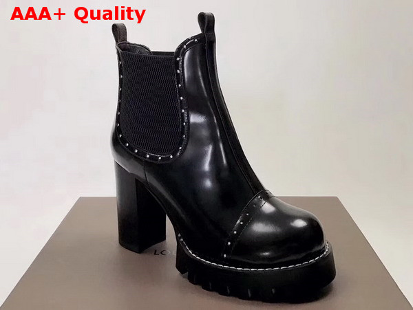 Louis Vuitton Boyish Ankle Boot in Black Glazed Calf Leather Replica