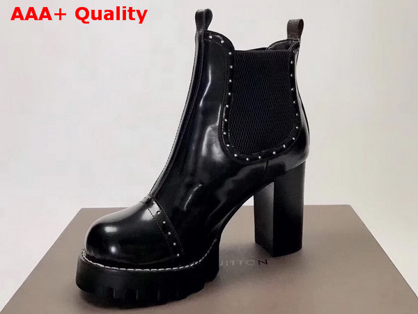 Louis Vuitton Boyish Ankle Boot in Black Glazed Calf Leather Replica