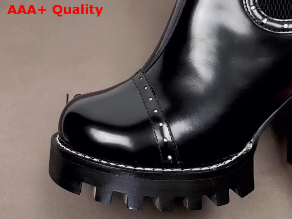 Louis Vuitton Boyish Ankle Boot in Black Glazed Calf Leather Replica