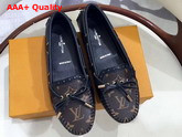 Louis Vuitton Boyish Loafer Black Calf Leather and Patent Monogram Canvas 1A3G9Z Replica