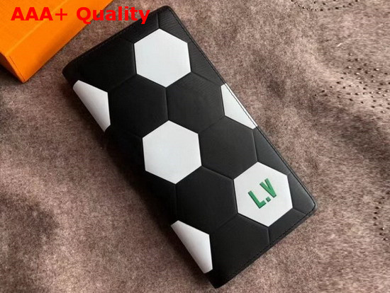 Louis Vuitton Brazza Wallet Black Epi Leather Men LV 2018 FIFA World Cup Edition Replica