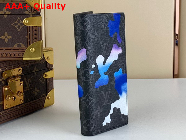 Louis Vuitton Brazza Wallet Blue and Purple Sunrise Monogram Eclipse Coated Canvas M81752 Replica