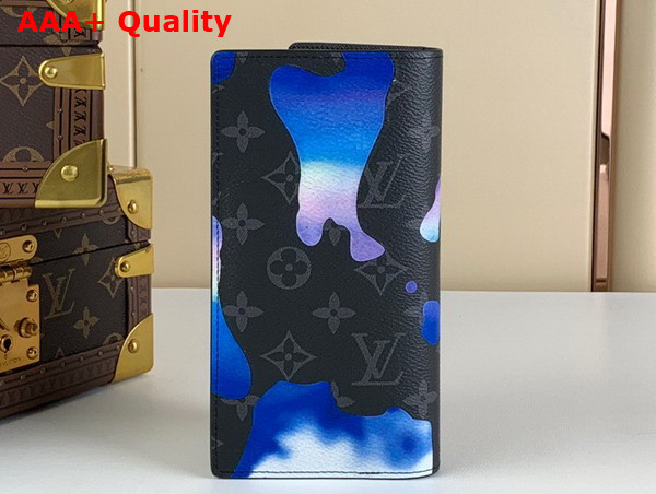 Louis Vuitton Brazza Wallet Blue and Purple Sunrise Monogram Eclipse Coated Canvas M81752 Replica