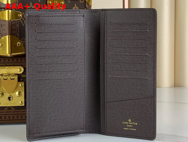 Louis Vuitton Brazza Wallet Chocolate Monogram Craggy Coated Canvas Replica