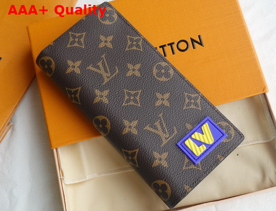 Louis Vuitton Brazza Wallet Monogram Canvas with 3D Rubble Patch M80523 Replica