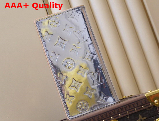 Louis Vuitton Brazza Wallet Monogram Mirror Coated Canvas Replica