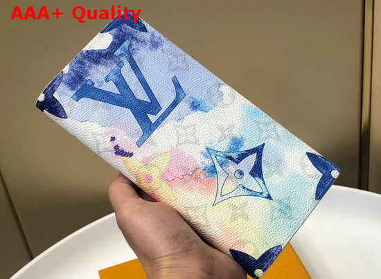 Louis Vuitton Brazza Wallet Monogram Watercolor Multicolor Coated Canvas Replica