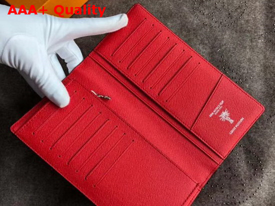 Louis Vuitton Brazza Wallet Red Epi Leather Men LV 2018 FIFA World Cup Edition Replica