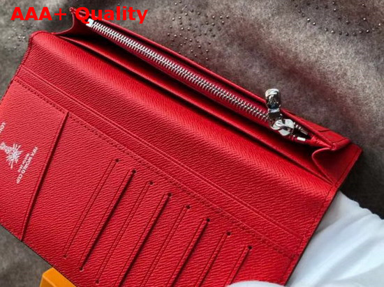 Louis Vuitton Brazza Wallet Red Epi Leather Men LV 2018 FIFA World Cup Edition Replica