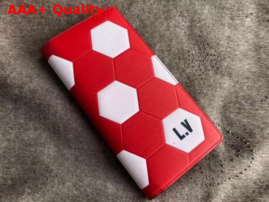 Louis Vuitton Brazza Wallet Red Epi Leather Men LV 2018 FIFA World Cup Edition Replica