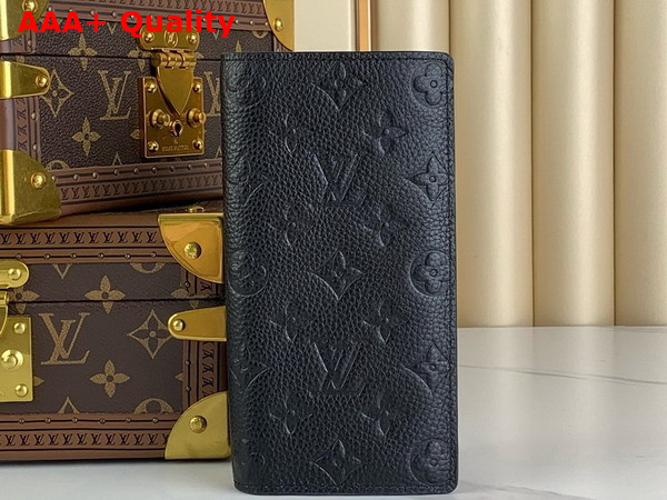 Louis Vuitton Brazza Wallet in Black Monogram Empreinte Leather Replica