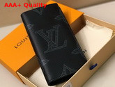 Louis Vuitton Brazza Wallet in Black Taurillon Shadow Leather M80042 Replica