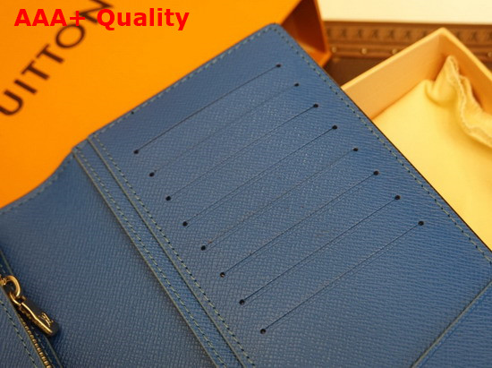 Louis Vuitton Brazza Wallet in Blue Vintage Monogram Canvas Replica