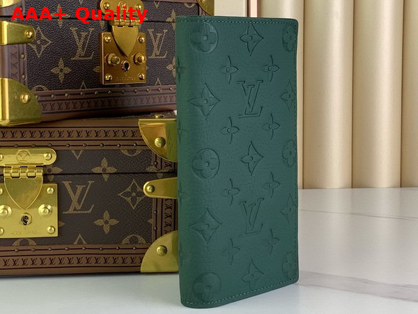 Louis Vuitton Brazza Wallet in Dark Green Monogram Taurillon Leather Replica