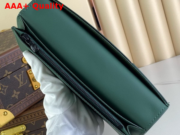 Louis Vuitton Brazza Wallet in Dark Green Monogram Taurillon Leather Replica