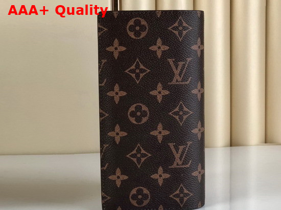 Louis Vuitton Brazza Wallet in Monogram Stripes Brown Canvas Features the Words Louis Vuitton Made in a Heart Printed on the Front M81008 Replica