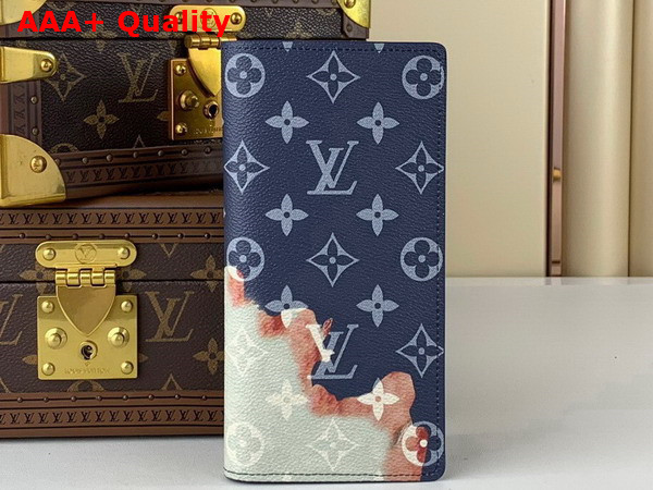 Louis Vuitton Brazza Wallet in Monogram Bleach Coated Canvas Replica