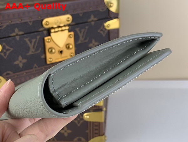 Louis Vuitton Brazza Wallet in Sage LV Aerogram Cowhide Leather Replica