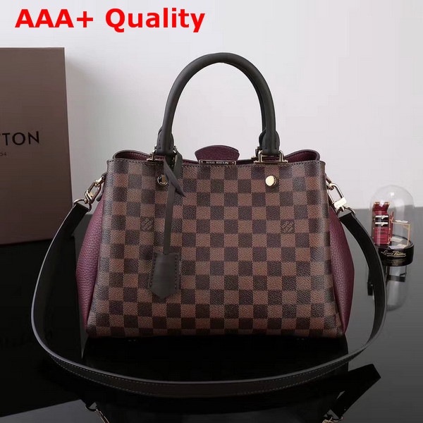 Louis Vuitton Brittany Damier Ebene N41675 Bordeaux Replica