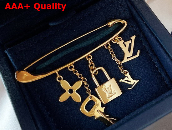 Louis Vuitton Brooch Gold Color Hardware Replica