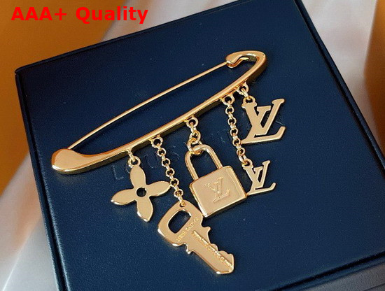 Louis Vuitton Brooch Gold Color Hardware Replica