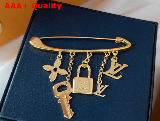 Louis Vuitton Brooch Gold Color Hardware Replica