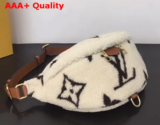 Louis Vuitton Bumbag in Creme Beige and Brown Shearling M55425 Replica