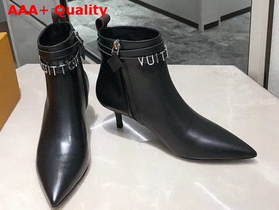 Louis Vuitton Call Back Ankle Boot Noir Calf Leather 1A5LB1 Replica