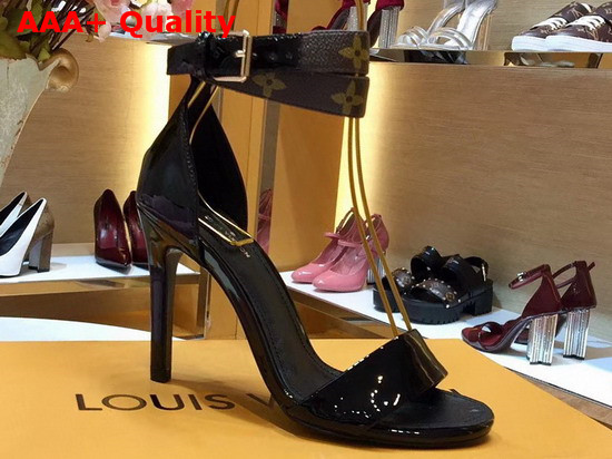 Louis Vuitton Call Back Sandal in Black Patent Calf Leather 1A4E2A Replica