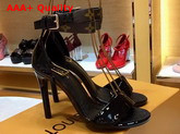 Louis Vuitton Call Back Sandal in Black Patent Calf Leather 1A4E2A Replica