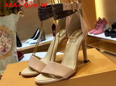 Louis Vuitton Call Back Sandal in Nude Patent Calf Leather Replica