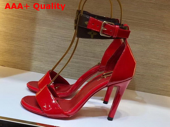 Louis Vuitton Call Back Sandal in Red Patent Calf Leather Replica