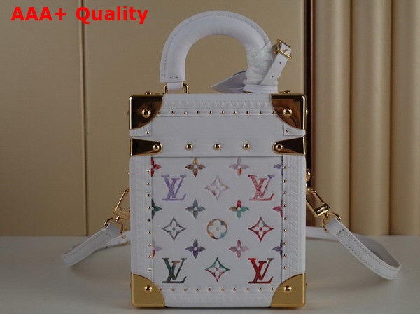 Louis Vuitton Camera Box in White Monogram Embossed Puffy Lambskin with Multicolor Monogram Flowers M10077 Replica