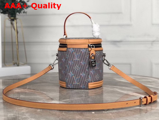 Louis Vuitton Cannes Handbag Calf Leather with Blue Monogram LV Pop Print Replica