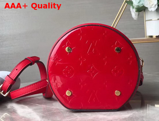 Louis Vuitton Cannes Handbag Red Monogram Vernis Leather M53998 Replica