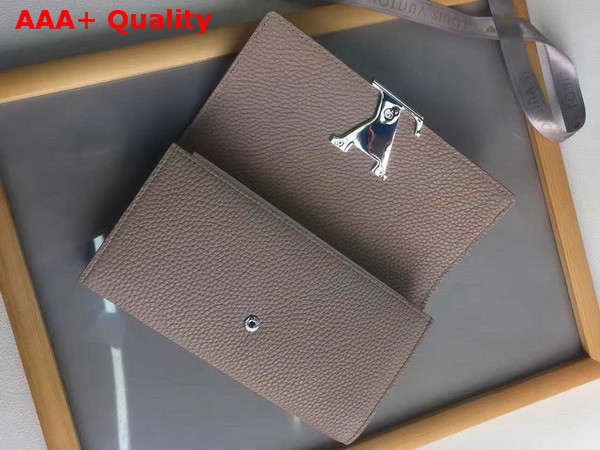 Louis Vuitton Capucine Wallet Galet Supple Taurillon Leather M62132 Replica