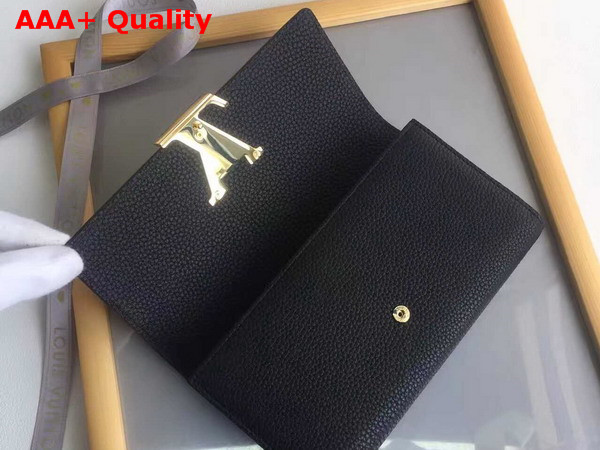 Louis Vuitton Capucine Wallet Noir Supple Taurillon Leather M62133 Replica