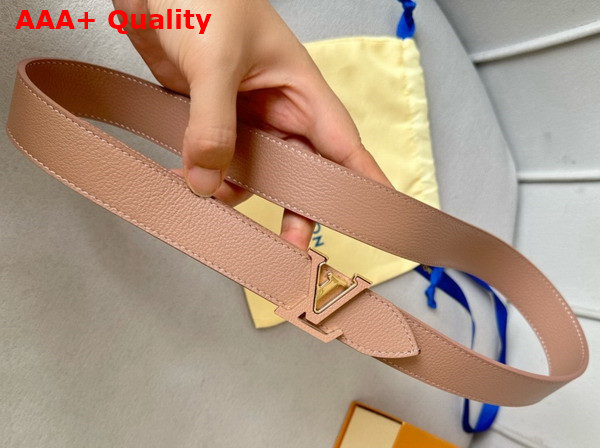 Louis Vuitton Capucines 30mm Reversible Belt in Rose Poudre Leather Replica