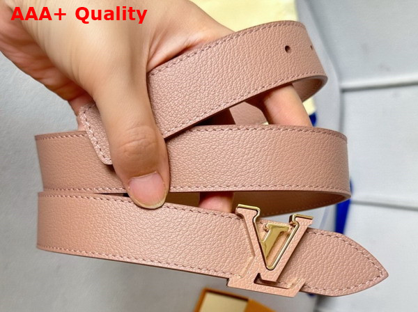 Louis Vuitton Capucines 30mm Reversible Belt in Rose Poudre Leather Replica