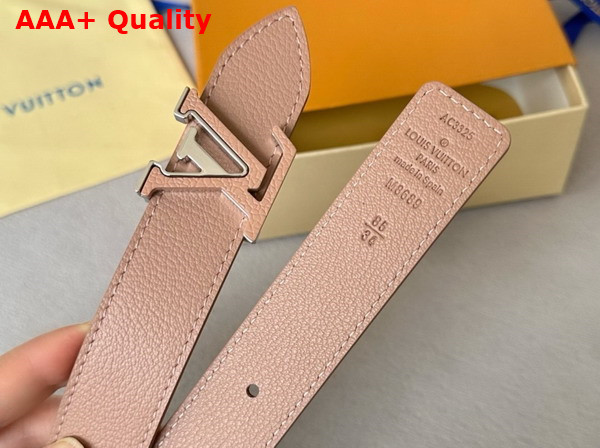 Louis Vuitton Capucines 30mm Reversible Belt in Rose Poudre Leather Replica