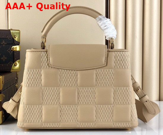 Louis Vuitton Capucines BB Beige Damier Quilted Lambskin Replica